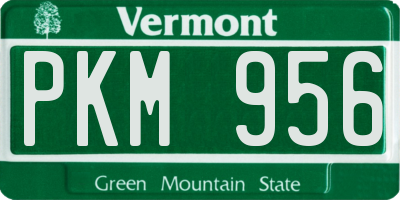 VT license plate PKM956
