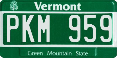 VT license plate PKM959