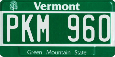 VT license plate PKM960