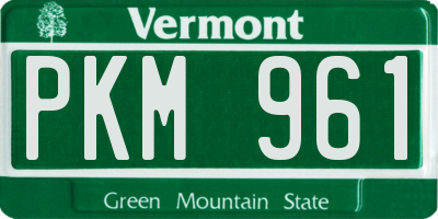 VT license plate PKM961