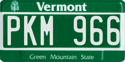 VT license plate PKM966