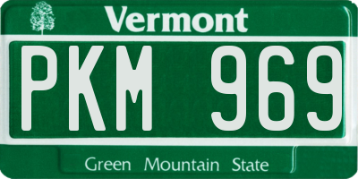 VT license plate PKM969