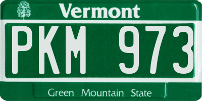 VT license plate PKM973