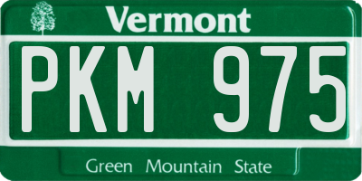 VT license plate PKM975
