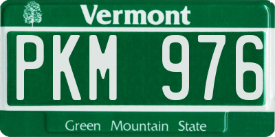VT license plate PKM976