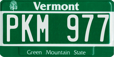 VT license plate PKM977