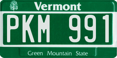VT license plate PKM991