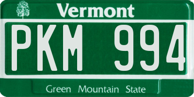 VT license plate PKM994