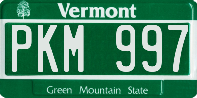 VT license plate PKM997