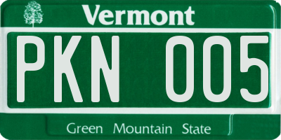 VT license plate PKN005