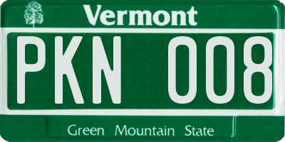 VT license plate PKN008