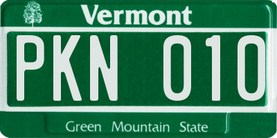 VT license plate PKN010