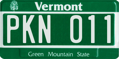 VT license plate PKN011
