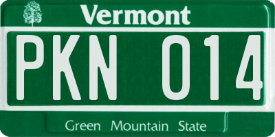 VT license plate PKN014
