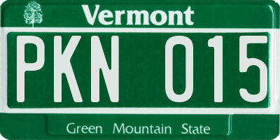 VT license plate PKN015