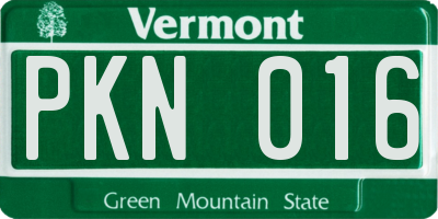 VT license plate PKN016
