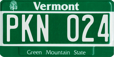 VT license plate PKN024