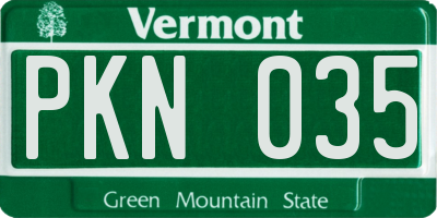 VT license plate PKN035