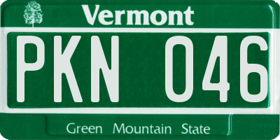 VT license plate PKN046