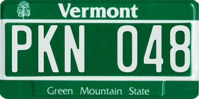 VT license plate PKN048