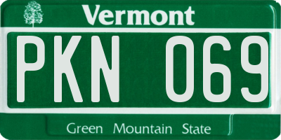 VT license plate PKN069