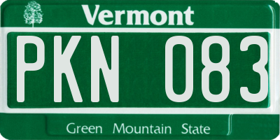 VT license plate PKN083