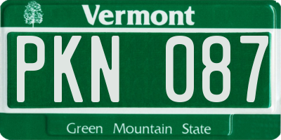 VT license plate PKN087