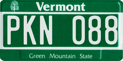 VT license plate PKN088