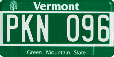 VT license plate PKN096