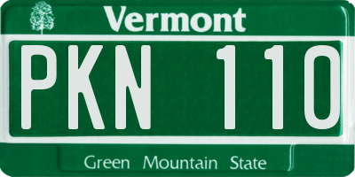 VT license plate PKN110