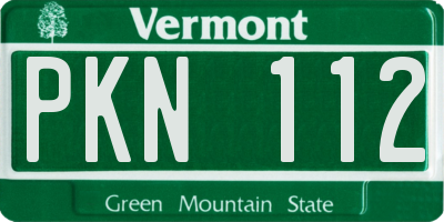 VT license plate PKN112