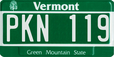 VT license plate PKN119