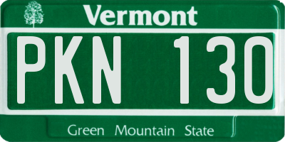 VT license plate PKN130