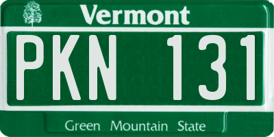 VT license plate PKN131