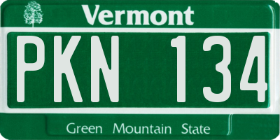 VT license plate PKN134