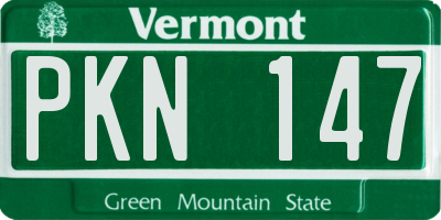 VT license plate PKN147