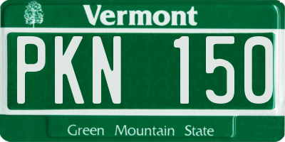 VT license plate PKN150
