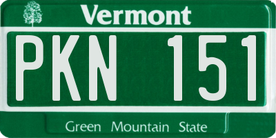 VT license plate PKN151