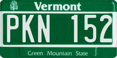 VT license plate PKN152