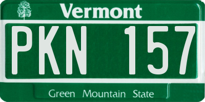 VT license plate PKN157