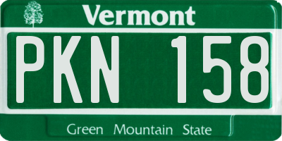 VT license plate PKN158