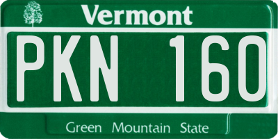 VT license plate PKN160