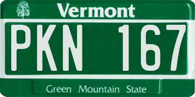 VT license plate PKN167