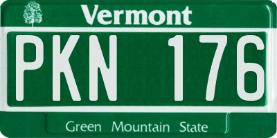 VT license plate PKN176