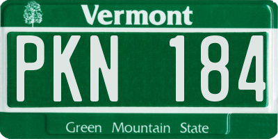 VT license plate PKN184