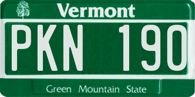 VT license plate PKN190