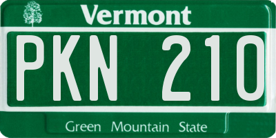 VT license plate PKN210