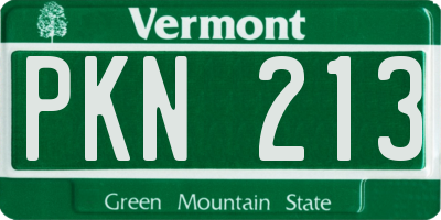 VT license plate PKN213