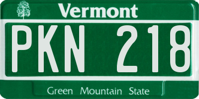 VT license plate PKN218