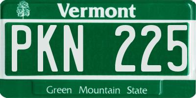 VT license plate PKN225